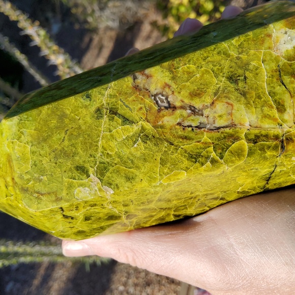 Chunky, Vibrant African Green Opal Obelisk - Picture 17 of 17